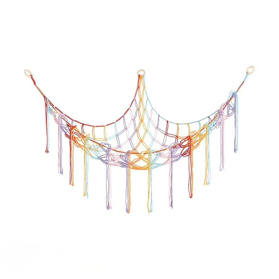 Boho Corner Hanging Storage Net for Toys & Plushies