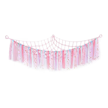Boho Corner Hanging Storage Net for Toys & Plushies