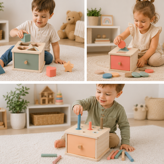 Educational Shapes & Colors Wooden Sorting Box