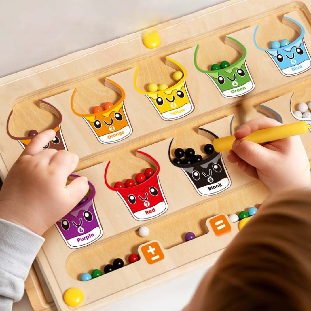 Magnetic Sorting Games Montessori Puzzle Toys Maze Board Learning Color  Counting Number Classification Wooden Educational Toys