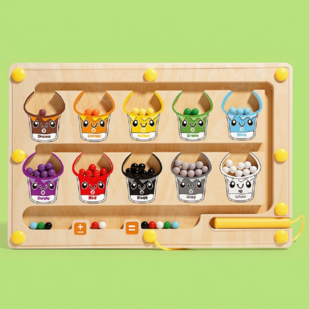 Magnetic Sorting Games Montessori Puzzle Toys Maze Board Learning Color  Counting Number Classification Wooden Educational Toys