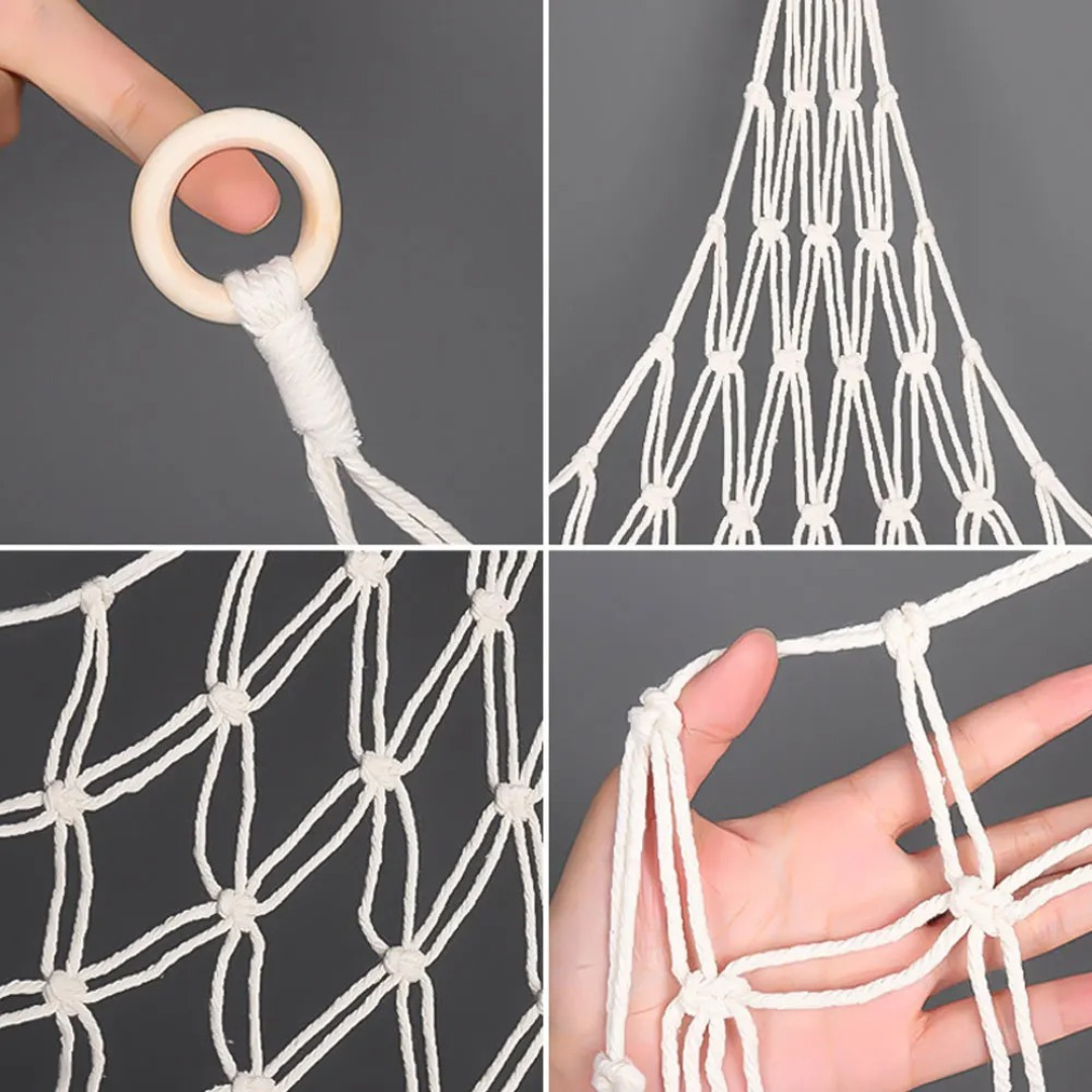 Boho Corner Hanging Storage Net for Toys & Plushies