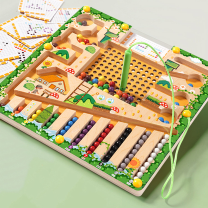 Magnetic Sorting Games Montessori Puzzle Toys Maze Board Learning Color  Counting Number Classification Wooden Educational Toys