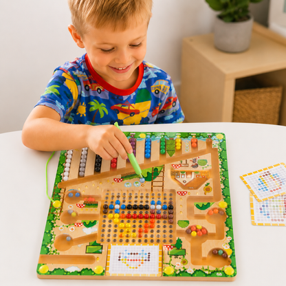 Magnetic Sorting Games Montessori Puzzle Toys Maze Board Learning Color  Counting Number Classification Wooden Educational Toys