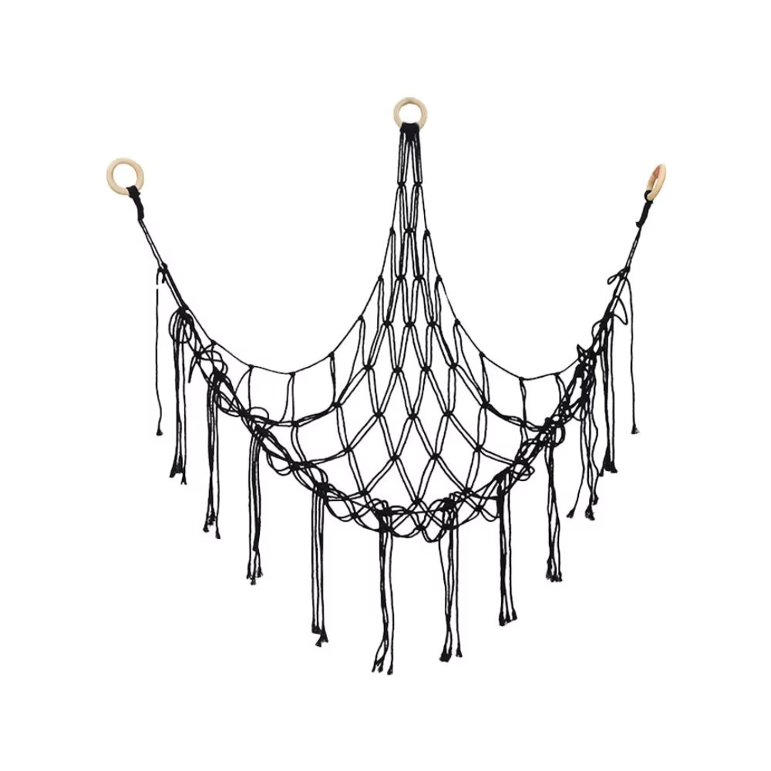 Boho Corner Hanging Storage Net for Toys & Plushies