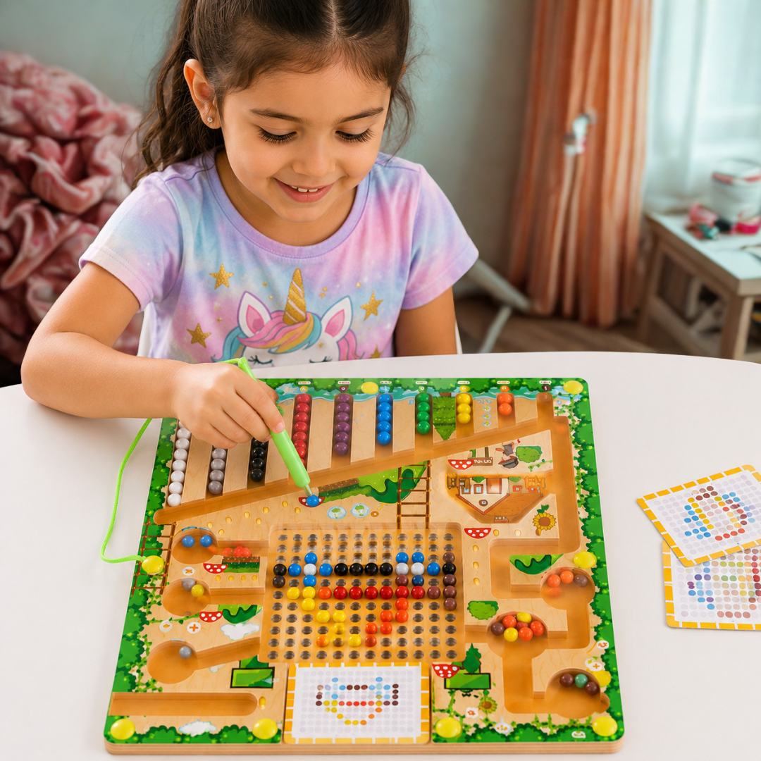 Magnetic Sorting Games Montessori Puzzle Toys Maze Board Learning Color  Counting Number Classification Wooden Educational Toys