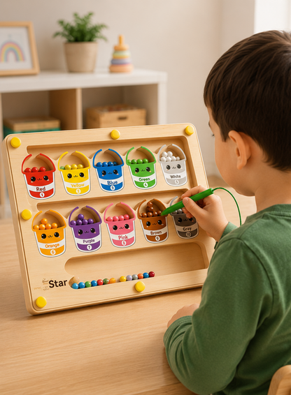Magnetic Colour Sorting Maze STEM Learning Board for Kids