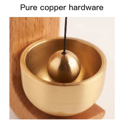Magnetic Copper Wind Chime with Wooden Display Base