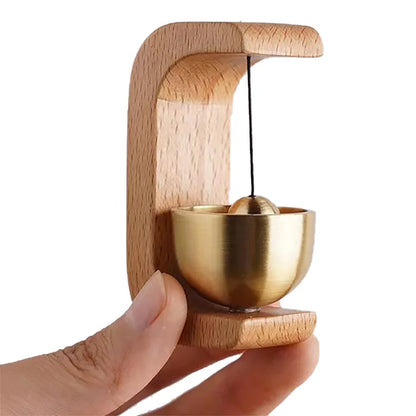 Magnetic Copper Wind Chime with Wooden Display Base