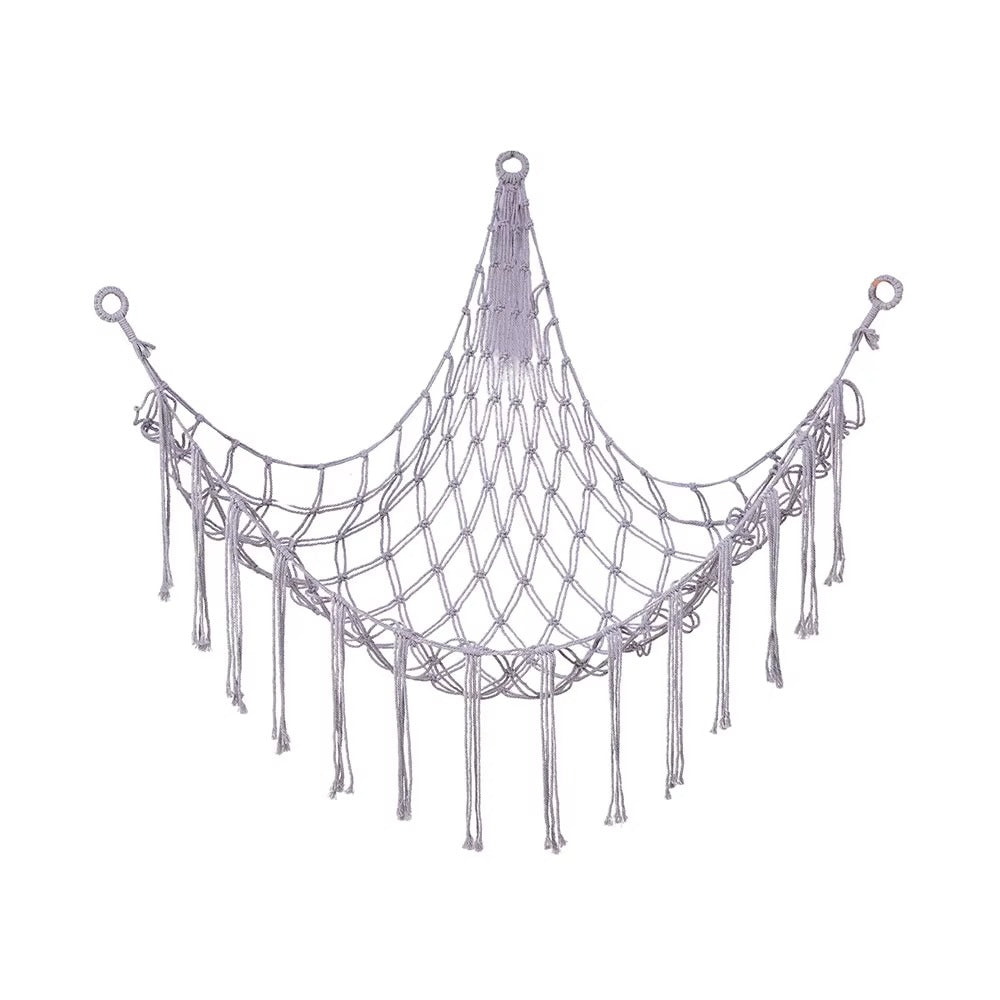 Boho Corner Hanging Storage Net for Toys & Plushies