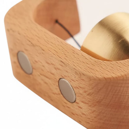Magnetic Copper Chime with Wooden Display Base (7x4.5x3.5cm | 2.7x1.7x1.3in)