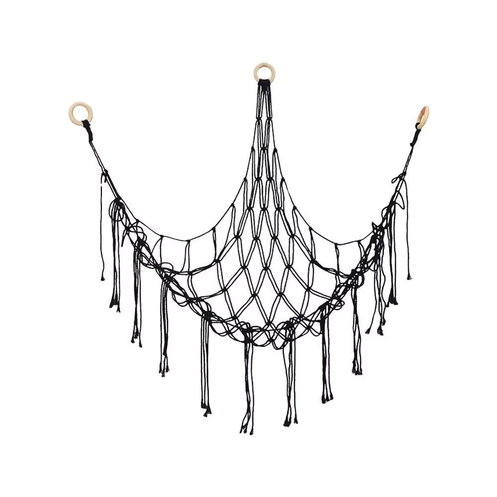 Boho Corner Hanging Storage Net for Toys & Plushies