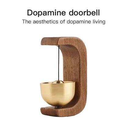Magnetic Copper Wind Chime with Wooden Display Base