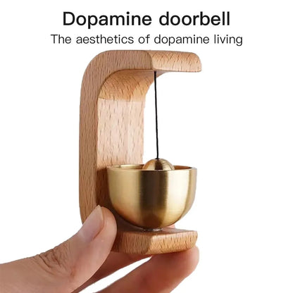 Magnetic Copper Wind Chime with Wooden Display Base