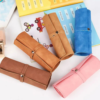 Leather Watch Band Roll Organiser with 5 Storage Slots