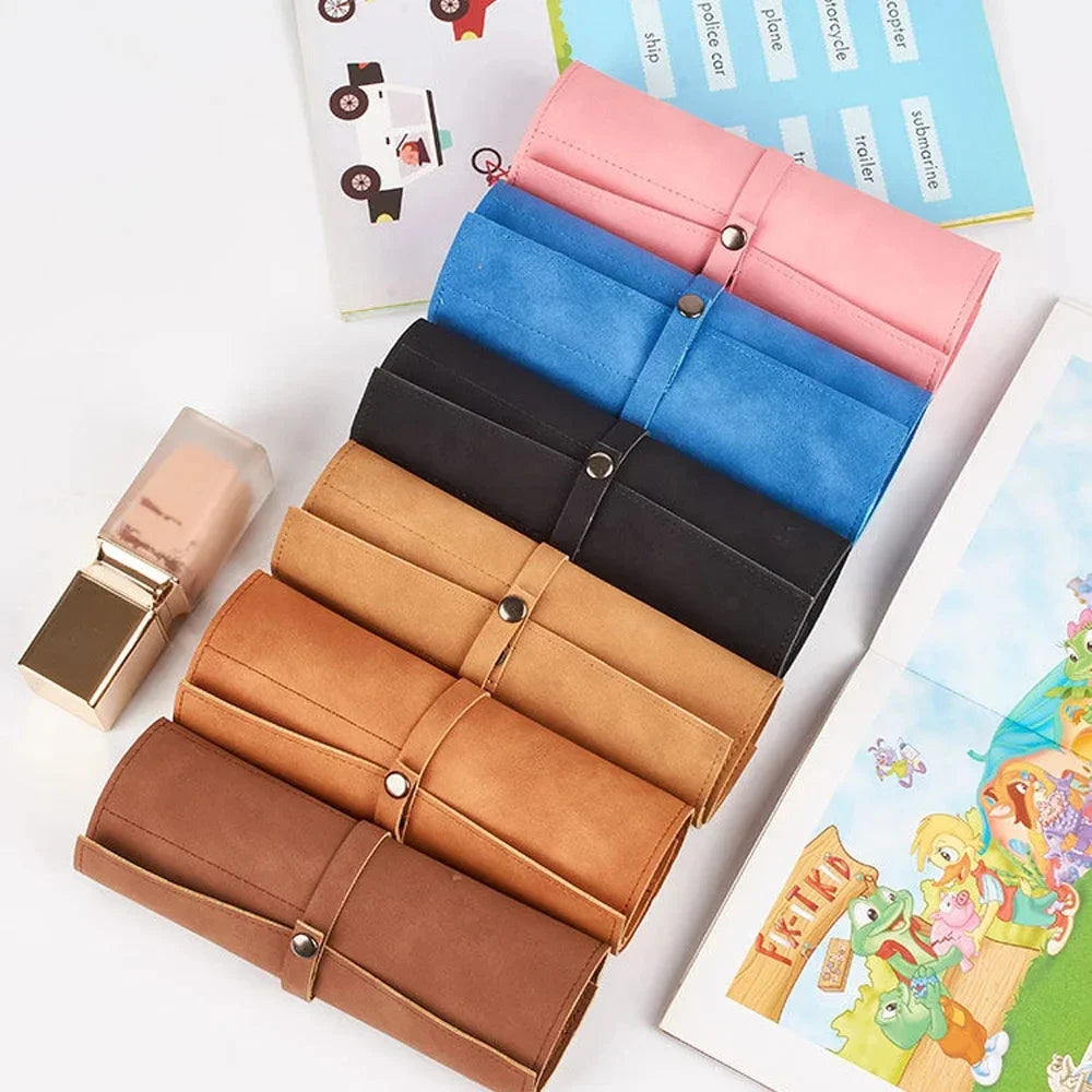 Leather Watch Band Roll Organiser with 5 Storage Slots