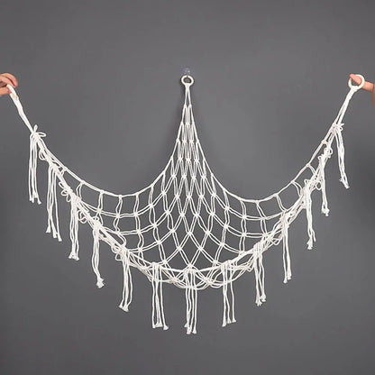 Boho Corner Hanging Storage Net for Toys & Plushies