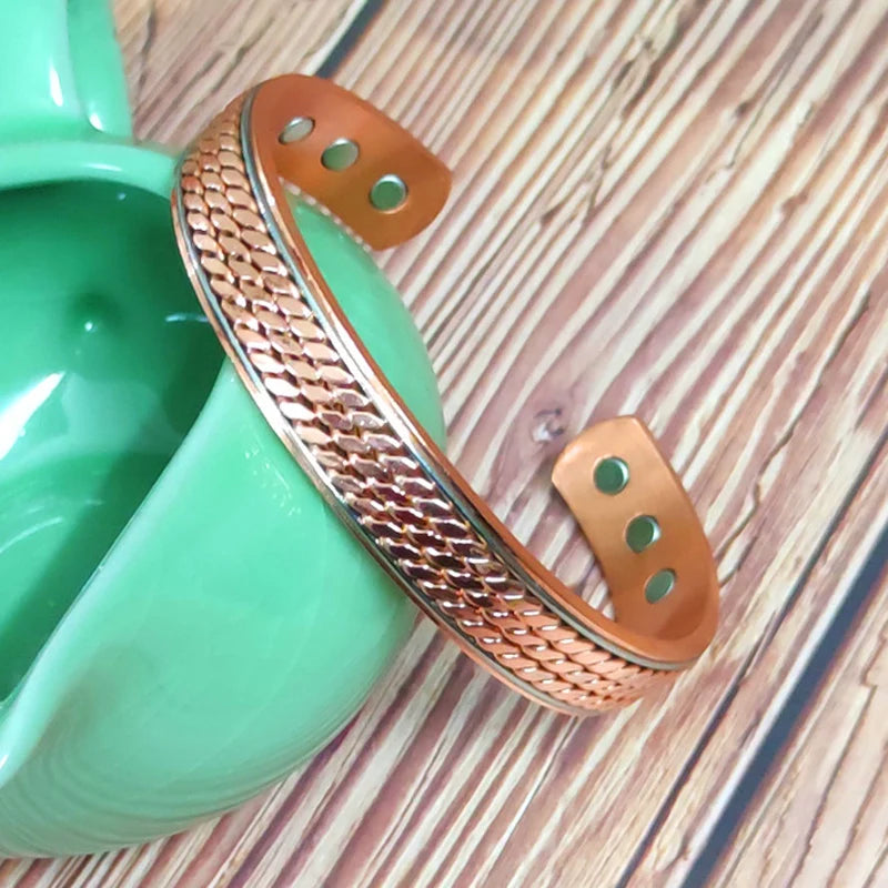 Adjustable Magnetic Copper Bracelet for Men & Women