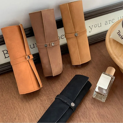 Leather Watch Band Roll Organiser with 5 Storage Slots