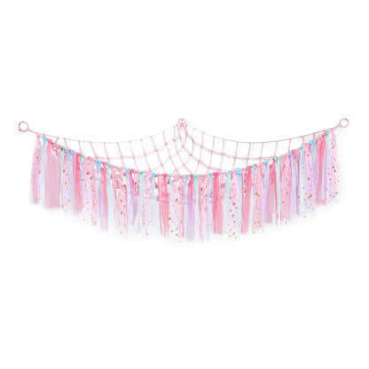 Boho Corner Hanging Storage Net for Toys & Plushies