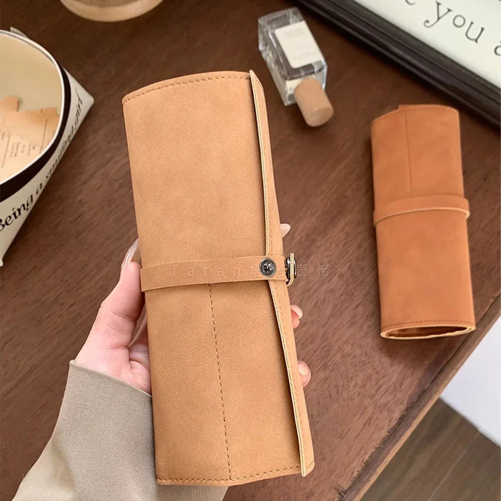 Leather Watch Band Roll Organiser with 5 Storage Slots