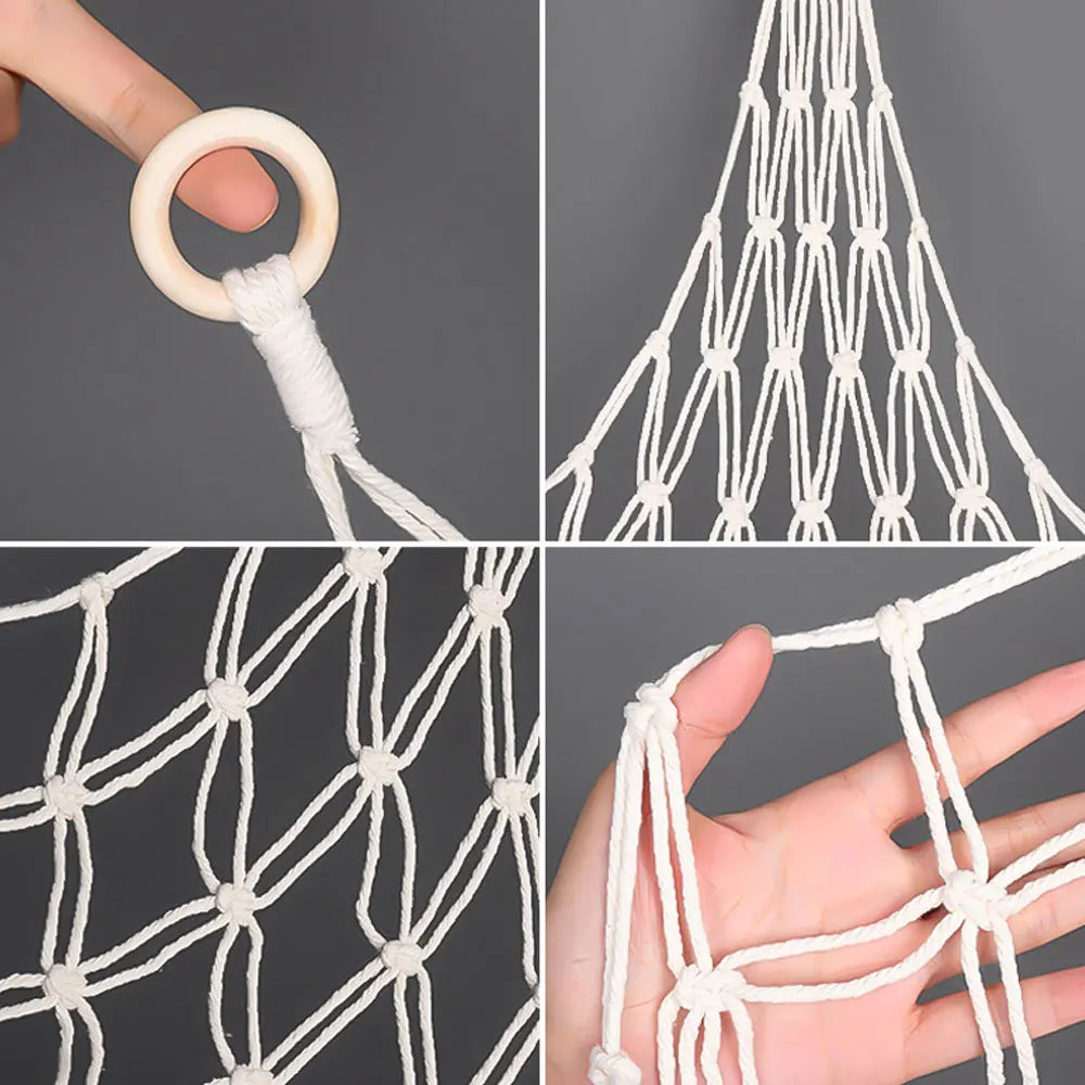 Boho Corner Hanging Storage Net for Toys & Plushies