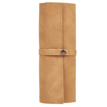 Leather Watch Band Roll Organiser with 5 Storage Slots
