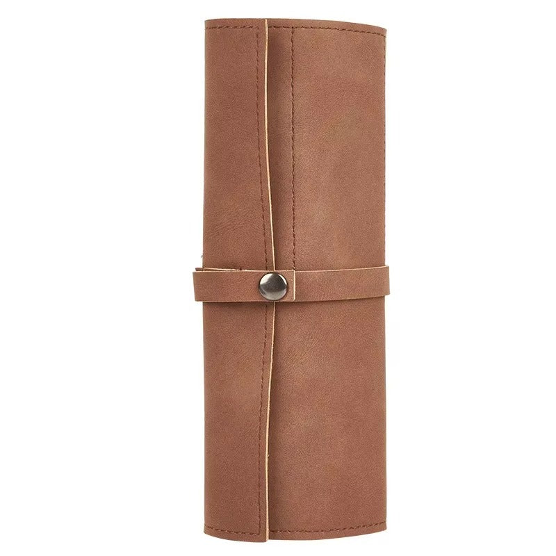Leather Watch Band Roll Organiser with 5 Storage Slots